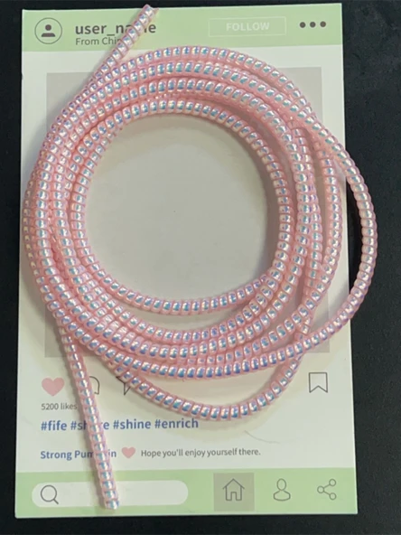 1.6m USB Kablo Koruma Kılıfı - Lazer Beyaz - 5
