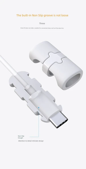 USB Kablo Koruyucu - Android Nötr Pembe - 10