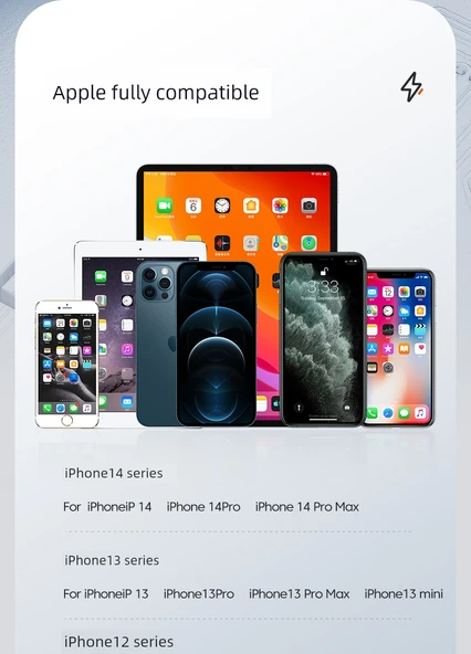 Hızlı Şarj Kablosu - 1m - Siyah - iPhone 6-14 USB - 11