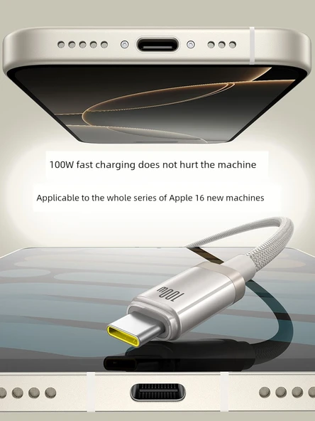 Titanium Veri Kablosu - 2m - USB-C'den C'ye - PD20W Hızlı Şarj - Apple iPhone iPad - 4