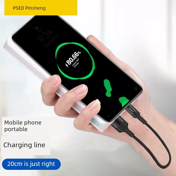 USB Type-C Şarj Kablosu - Tek Paket Siyah 0.3m Çift Uçlu - 3