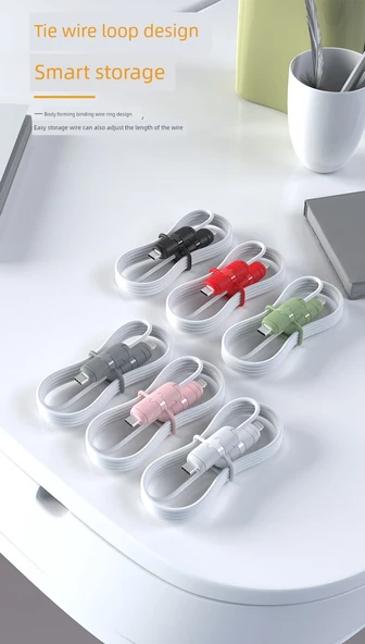 USB Kablo Koruyucu - Android Nötr Pembe - 9