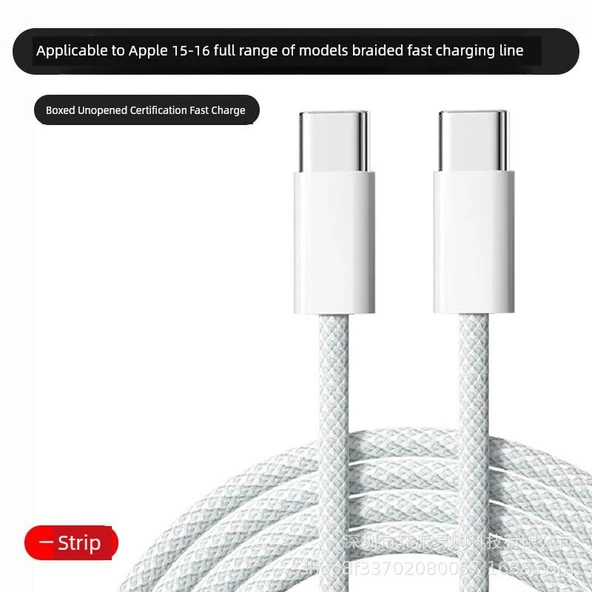 Hızlı Şarj Kablosu - 1.0M - Örgü Kablo - iPhone 15-16