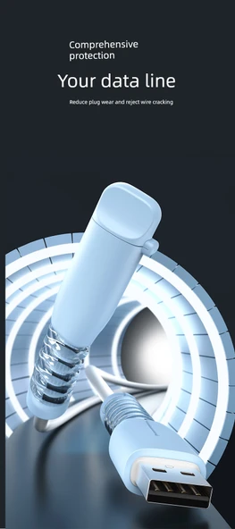 USB Kablo Koruyucu Kılıf - Çift Tip-C Siyah - 13. Nesil - 7