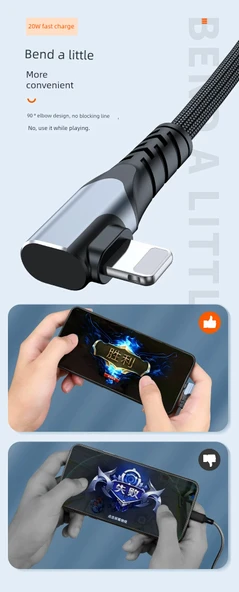 20W PD Hızlı Şarj USB-C ile Lightning Kablo - Derin Uzay Gri 1m - 5
