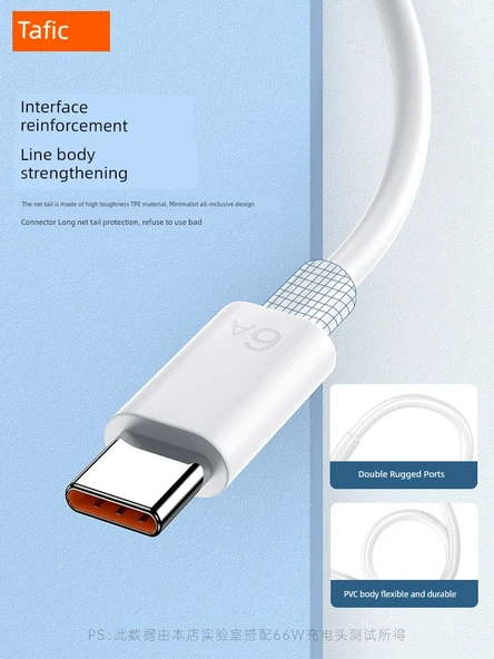 USB Type-C Kablo - 1.5m - 40W Süper Hızlı Şarj Tek Paket - 5