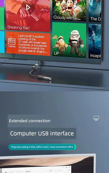 USB Uzatma Kablosu - 2m - Aşağı (Veri + Güç) - 11
