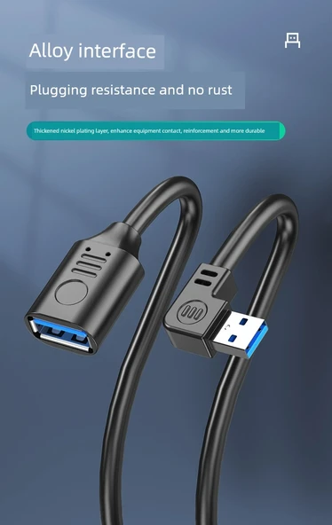 USB Uzatma Kablosu - 0.3m - Aşağı (Veri + Güç) - 7