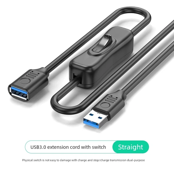 USB Uzatma Kablosu - 1.5m - Düz (Veri + Güç)