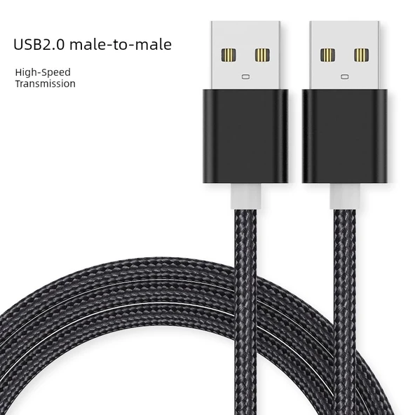 USB Erkek Erkek Kablo - 1m Örgü