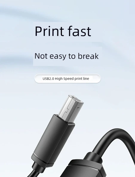 USB Veri Kablosu - 15 Metre - Siyah - Plug and Play - Manyetik Halka - 6