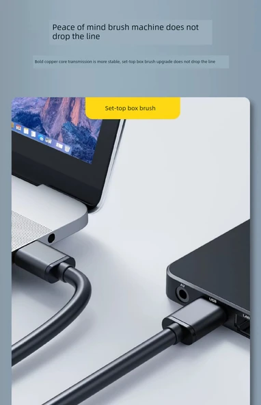 USB Erkek Erkek Kablo - 1m Örgü - 11