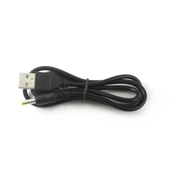 USB'den DC'ye Güç Kablosu - 4.0 * 1.7mm Erkek Bağlantı - 80cm Siyah - 6