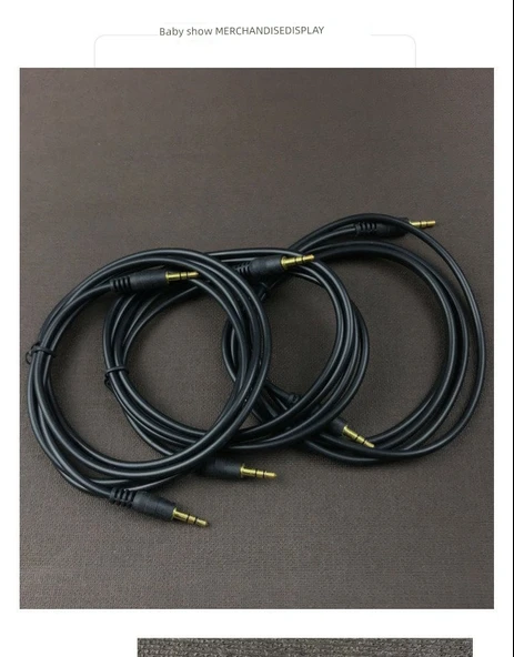 3.5mm Erkek-Erkek Araç Aux Ses Kablosu - Altın Kaplama - 1 m - 12