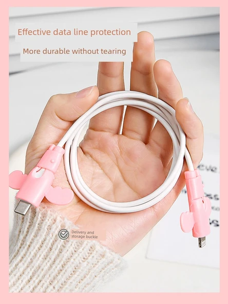 USB Kablo Koruyucu Kılıf - Rastgele 8 Paket - 6
