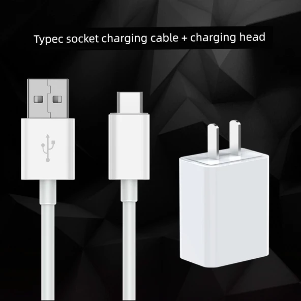 Bluetooth Kulaklık Şarj Kablosu - 0.25M - Type-C Jack - Şarj Başlığı ile