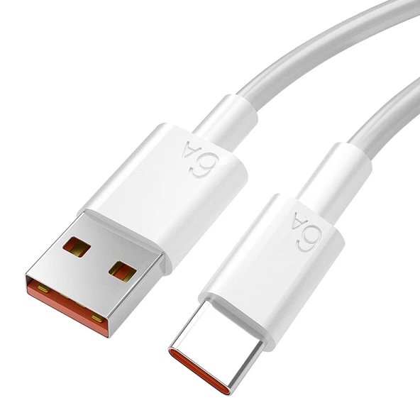 66W USB Type-C Süper Hızlı Şarj Kablosu - 6A 66W [1.5 m] 1 - 6