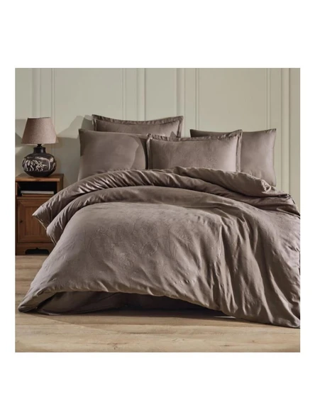 Clasy %100 Pamuk Saten Jakarlı Çift Kişilik Nevresim Takımı - 3