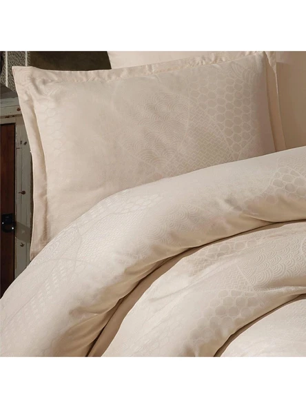 Clasy %100 Pamuk Saten Jakarlı Çift Kişilik Nevresim Takımı - 2