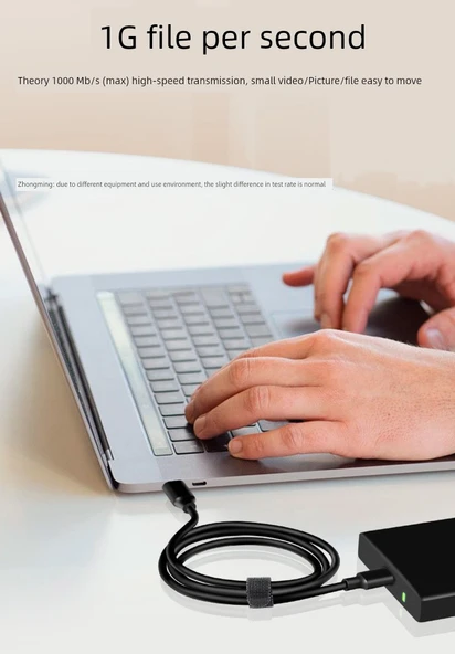 USB 3.0'dan Type-C Veri Kablosu - 5m - Siyah - 6