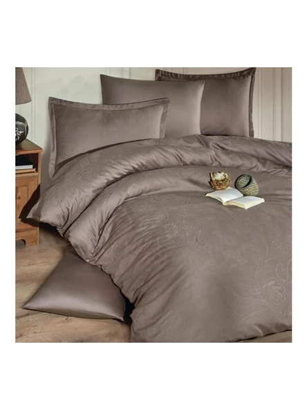 Clasy %100 Pamuk Saten Jakarlı Çift Kişilik Nevresim Takımı - 4