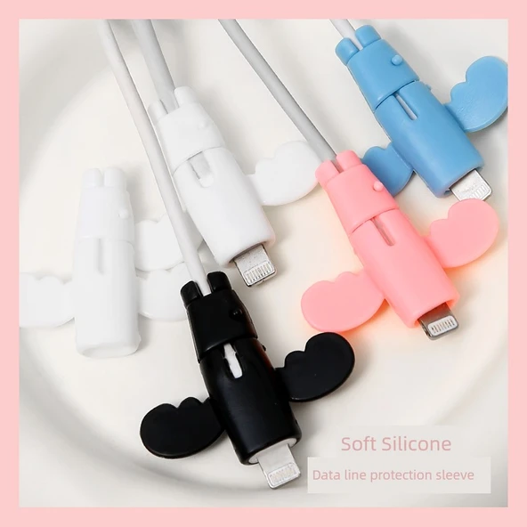 USB Kablo Koruyucu Kılıf - Rastgele 8 Paket