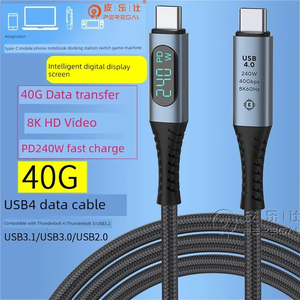 USB4 Veri Kablosu 40Gbps 1 Metre - 2