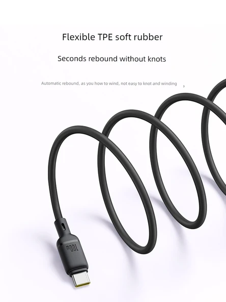 USB-C İki Yönlü Şarj Veri Kablosu - 1.5m - Xinghai Mavi - 100W Hızlı Şarj - 5