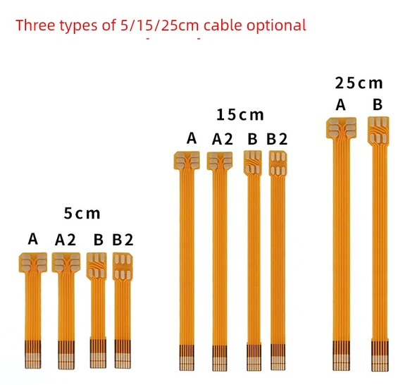 USB 2.0 Nanosim Kart Okuyucu Uzatma Kablosu - B Dikey 25cm - Resim 7
