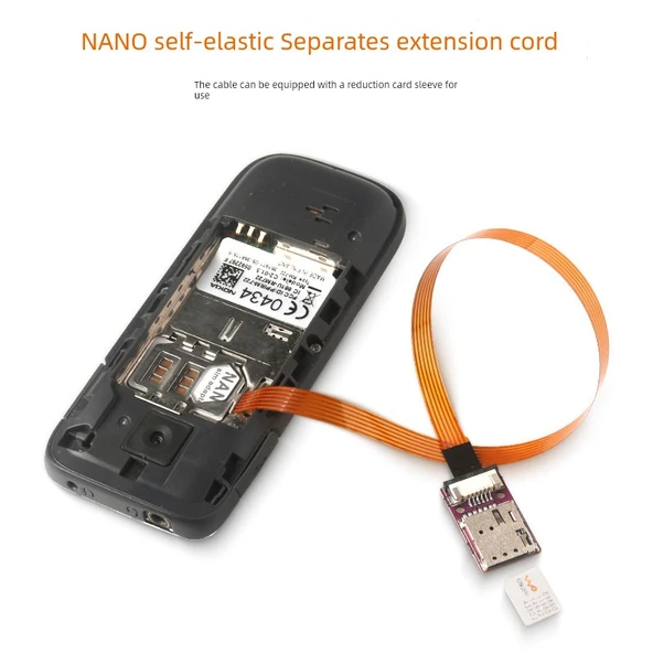 USB 2.0 Nanosim Kart Okuyucu Uzatma Kablosu - B Dikey 25cm - Resim 5