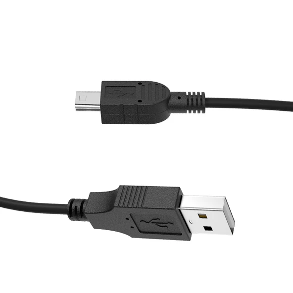 Mini USB Veri Kablosu - 0.25m - Siyah - 12