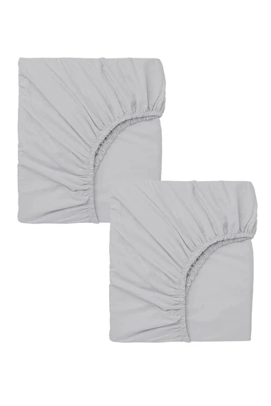 2 Adet 70 x 120 x 20 cm Anne Yanı Lastikli Penye Kumaş Bebek Çarşafı - 12