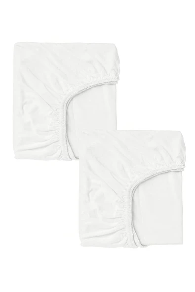 2 Adet 70 x 120 x 20 cm Anne Yanı Lastikli Penye Kumaş Bebek Çarşafı