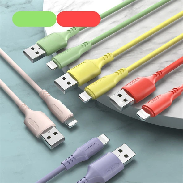 Hızlı Şarj Sıvı Silikon USB'den Lightning Kablo - 1.8m Siyah (Üçlü Paket) - 6