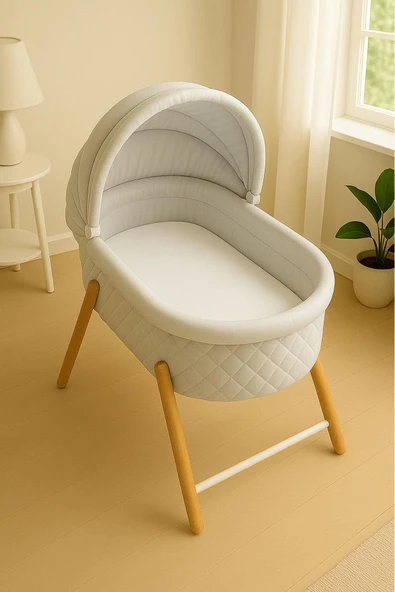 3 Adet 70 x 120 x 20 cm Anne Yanı Lastikli Penye Kumaş Bebek Çarşafı - 5