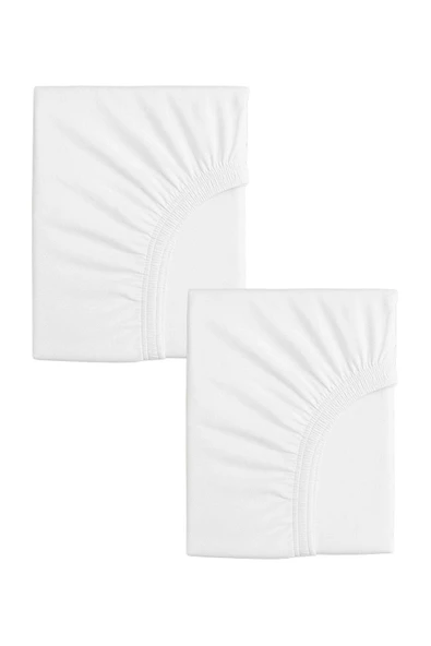 2 Adet 70 x 120 x 20 cm Anne Yanı Lastikli Penye Kumaş Bebek Çarşafı - 1