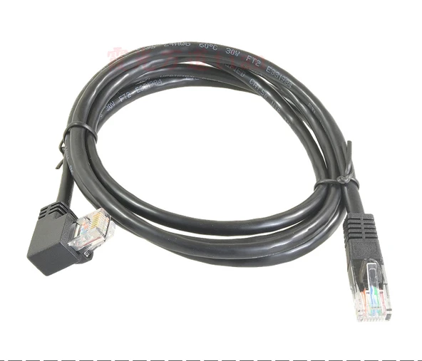 Sağ Açı RJ45 CAT5 Gigabit Ethernet Kablosu - 30cm - 10