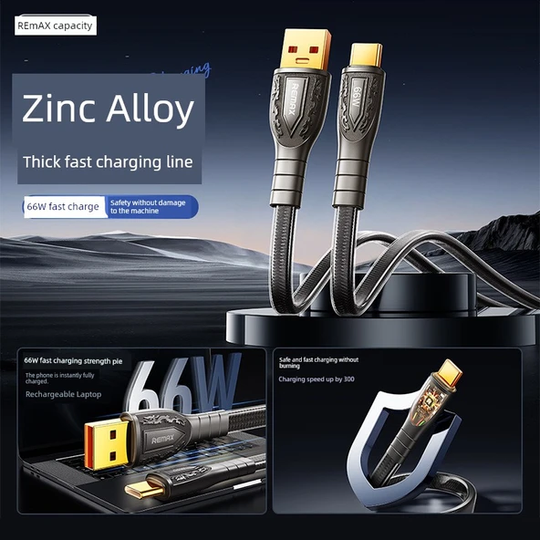 Hızlı Şarj USB-C Veri Kablosu - 1m Sihirli Gece Siyahı - 60W - 3