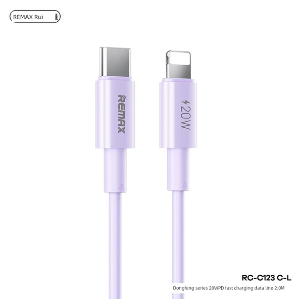 20W Type-C ile Apple Veri Kablosu - Iris Mor - 2M - 5