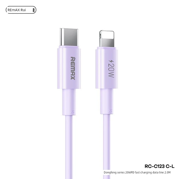 20W Type-C ile Apple Veri Kablosu - Iris Mor - 2M - 10