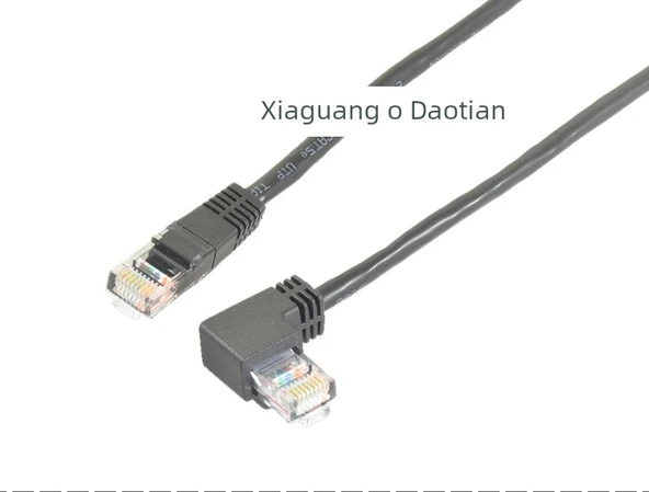 Sağ Açı RJ45 CAT5 Gigabit Ethernet Kablosu - 1m - 12