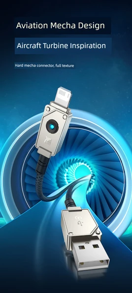 Type-C ile Lightning Hızlı Şarj Veri Kablosu - Starlight Beyaz 2m USB Hızlı Şarj - 10