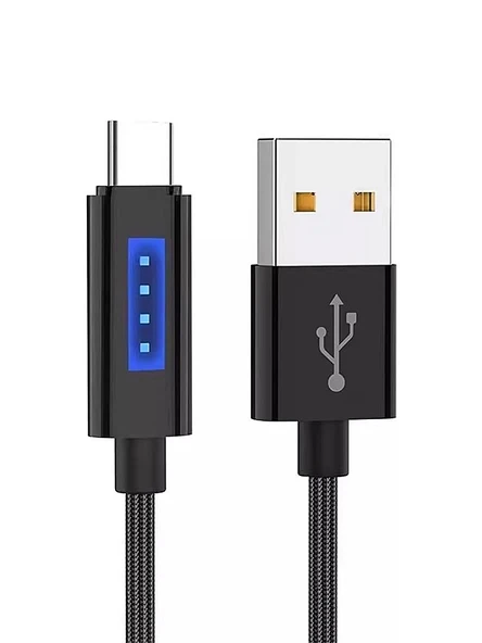 120W Hızlı Şarj Type-C Veri Kablosu - 0.3m Büyülü Gece Kırmızı - Otomatik Kapatma - 600 Hız Artışı - Tam Uyumlu - Tek Paket - 5