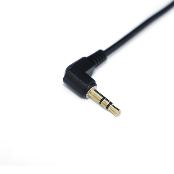 3.5mm Altın Kaplama Erkek Erkek Ses Kablosu - Siyah - 1.5M - 6