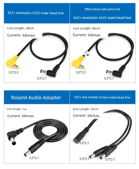 DC 5.5 * 2.1 Adaptör Kablosu - Kaynaksız 5.5*2.1 Dişi - 12