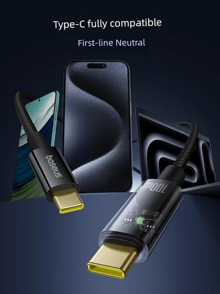 USB-C Hızlı Şarj Kablosu - Siyah - 2m (Tam Güç Kesme) - 2