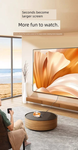 Type-C HDMI Ekran Paneli Kablosu - Üst Düzey Versiyon - Apple Android Hongmeng için - Aynı anda Şarj - 8