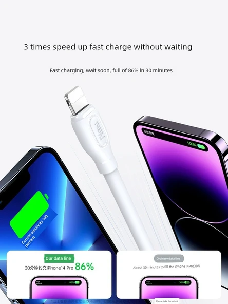 Hızlı Şarj Veri Kablosu - 1.5 Metre - İki Alana Bir Bedava - 30 Dakikada %86 Doldurma - Paket - Resim 2