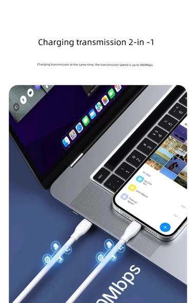 Hızlı Şarj Veri Kablosu - 1.5 Metre - İki Alana Bir Bedava - 30 Dakikada %86 Doldurma - Paket - Resim 12