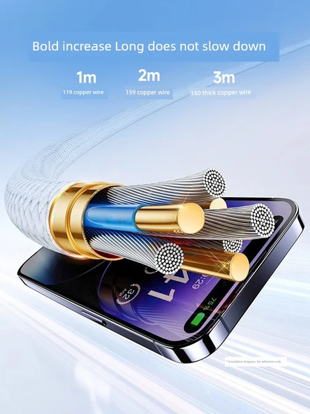 USB Type-C Kablo - 2m - Hızlı Şarj - Küçük Buz Hattı - 5